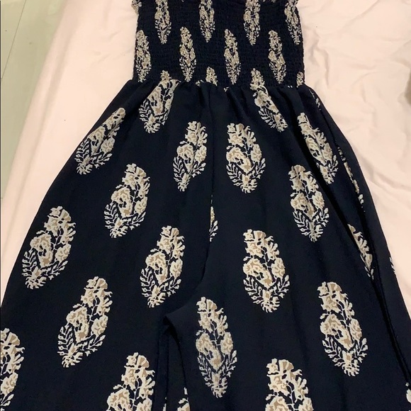 Blue Chiffon Jumpsuit - Picture 3 of 4